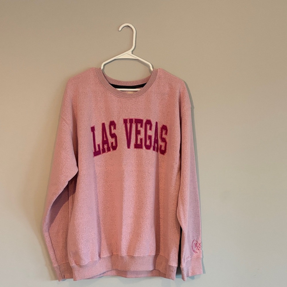 Women XL Light Pink 'Las Vegas' Pullover Sweatshirt